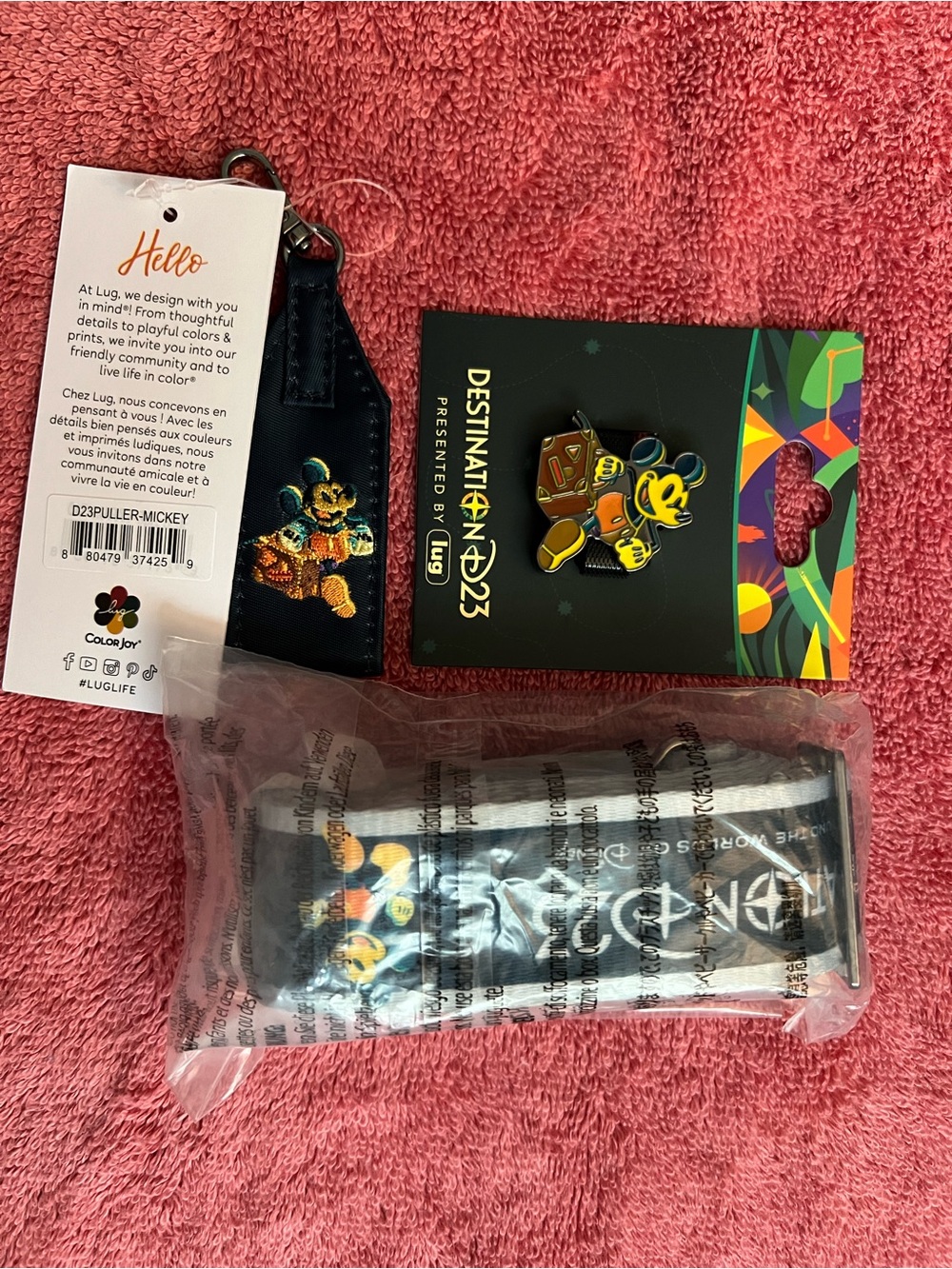 lug Mickey D23 3pc set - Puller, Strap and Bag Charm